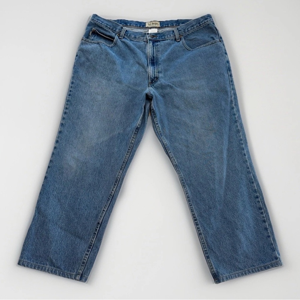 VTG L.L Bean Straight Leg Jeans 38x28-Barn‎ Chore-Country-Classic Fit-Preppy-EUC